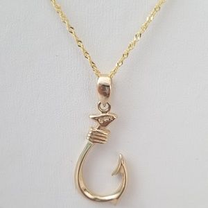Hawaiian hook 14k gold